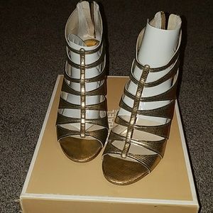 Pale Gold Michael Kors Mavis heels